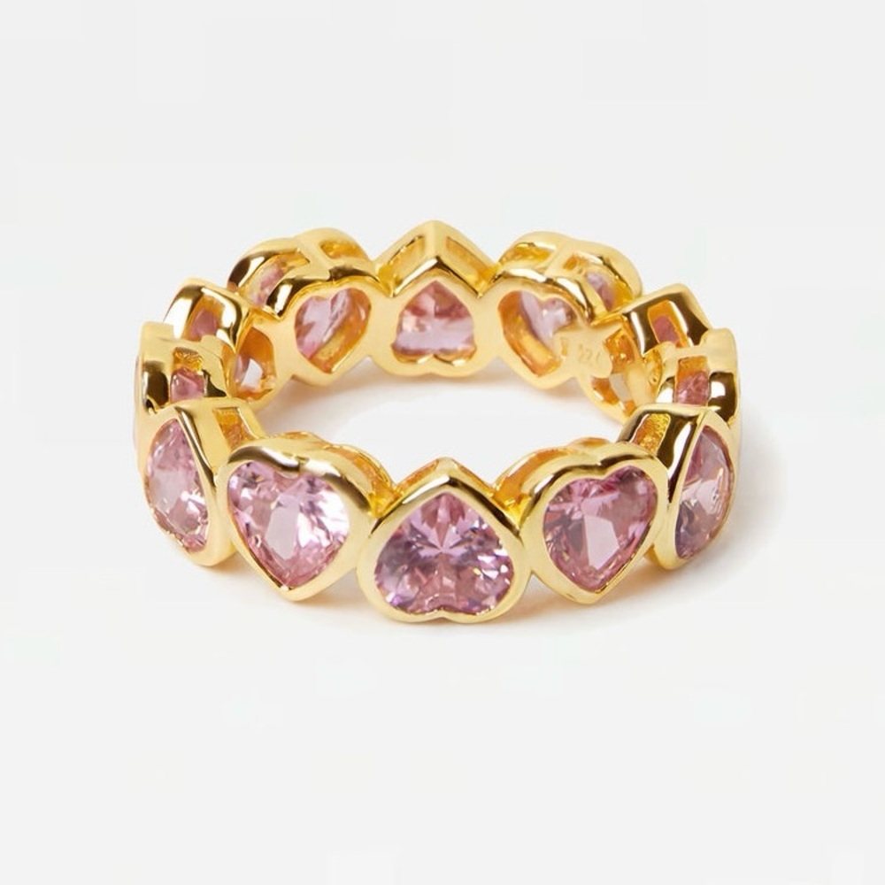 The m jewelers pave heart eternity band